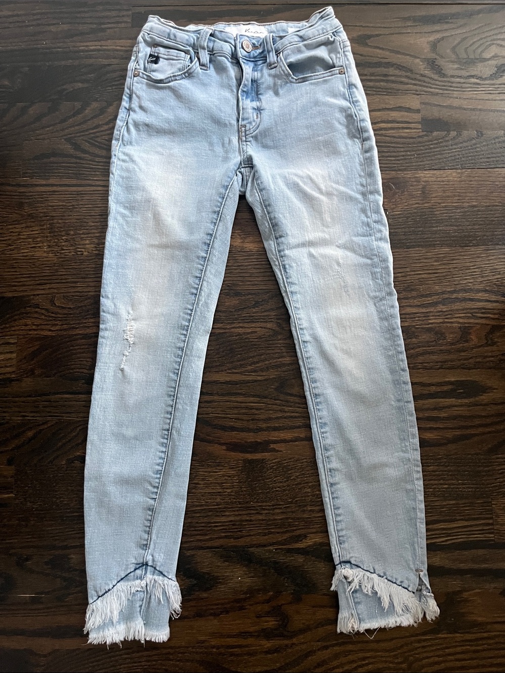 KanCan Light Wash Distressed Skinny Jeans size 1/24